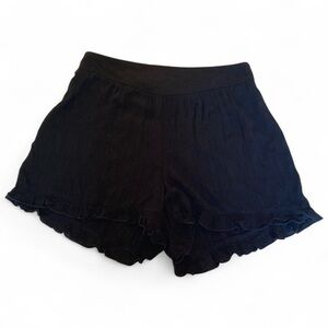 NWT Maurices Black High Waist Ruffle Shorts Flowy Boho Size Medium Fringe
